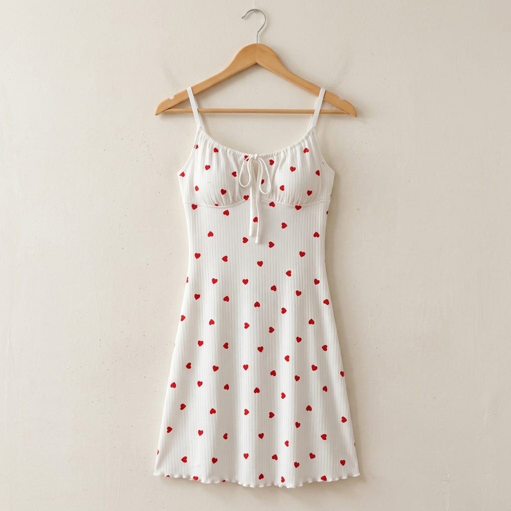 the viola ribbed nightgown White hanger
