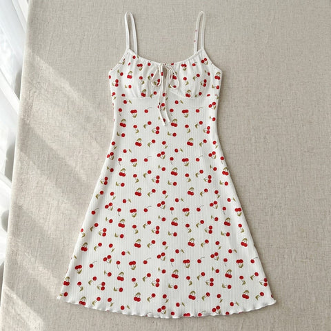 the viola ribbed nightgown Cherry flat