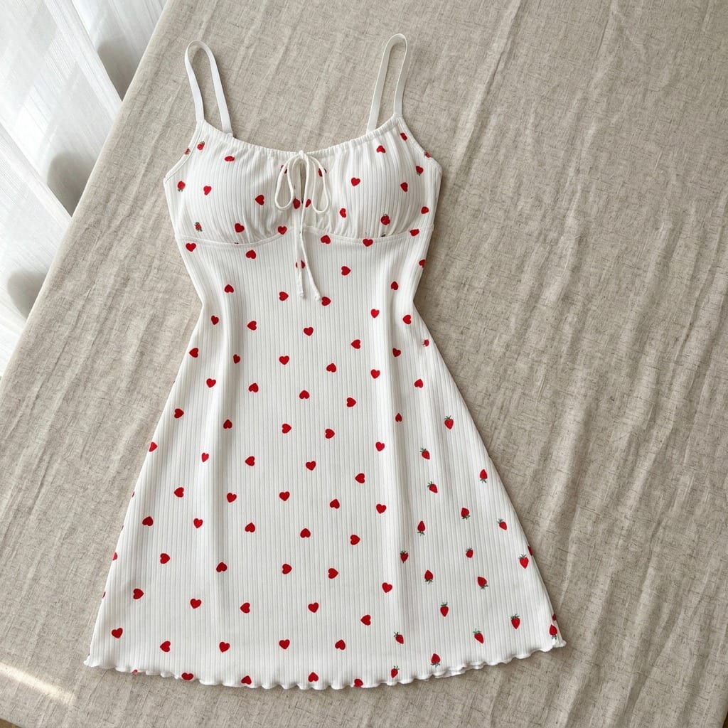 the viola ribbed nightgown White flat