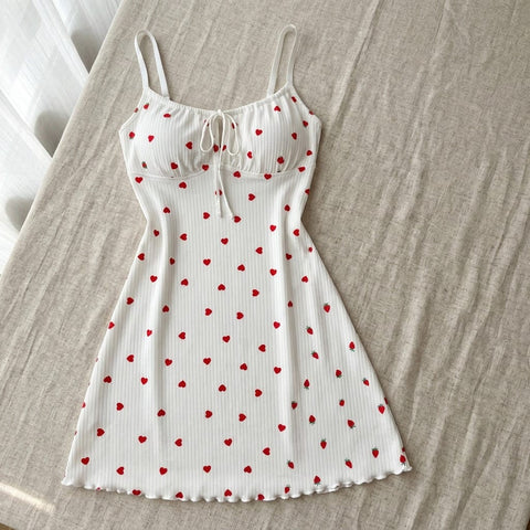 the viola ribbed nightgown White flat